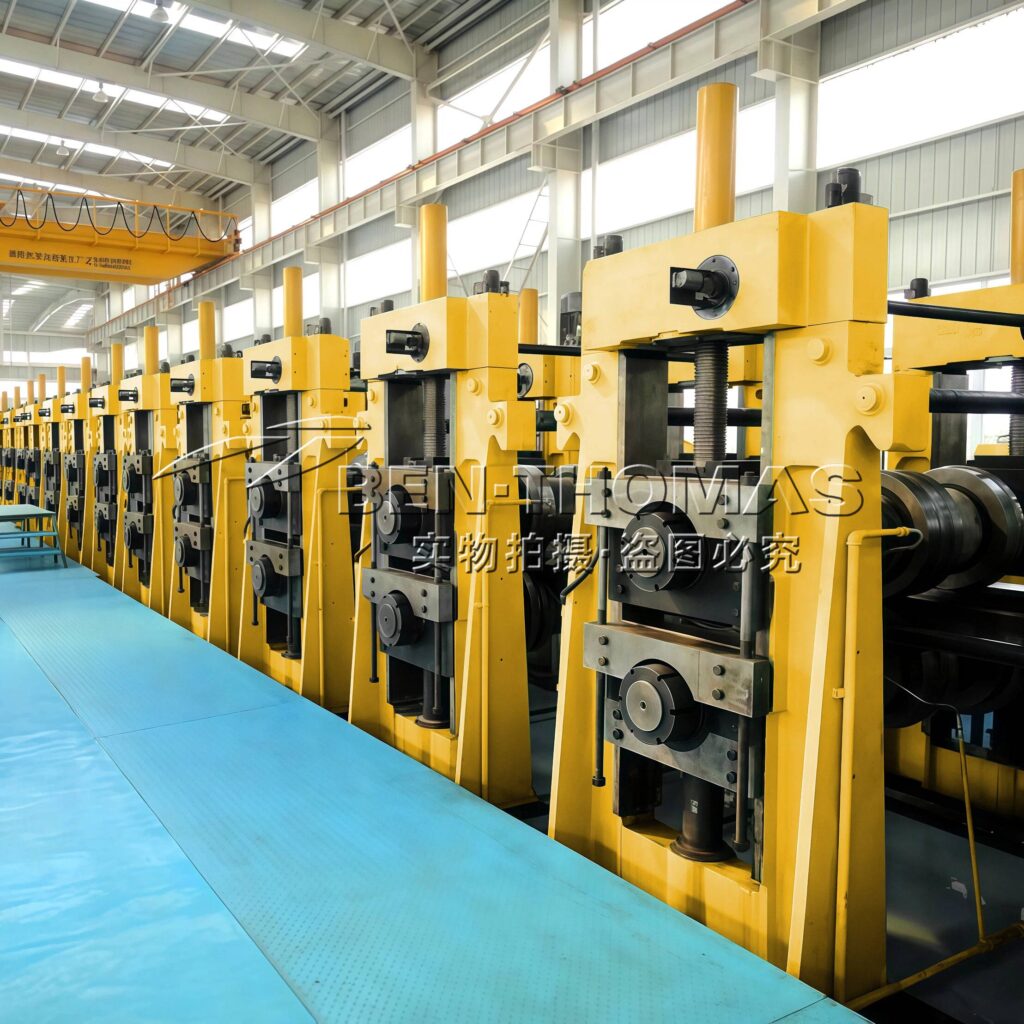 Ship hold sidewall panel production line