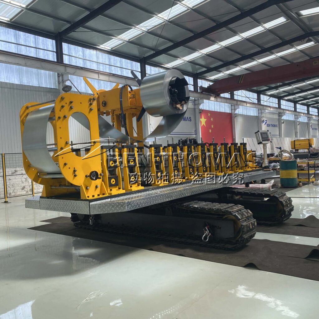 Greenhouse gutter machine