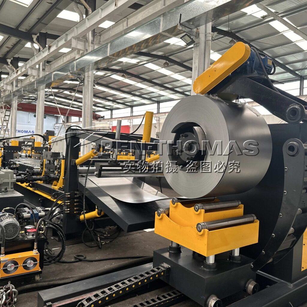 Scaffolding plank roll forming line
