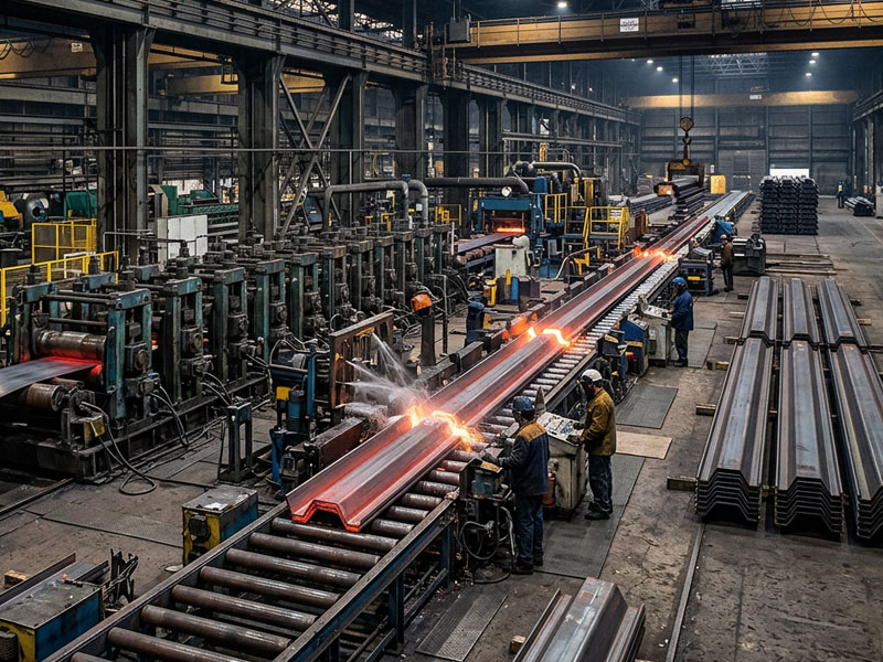 sheet pile production line