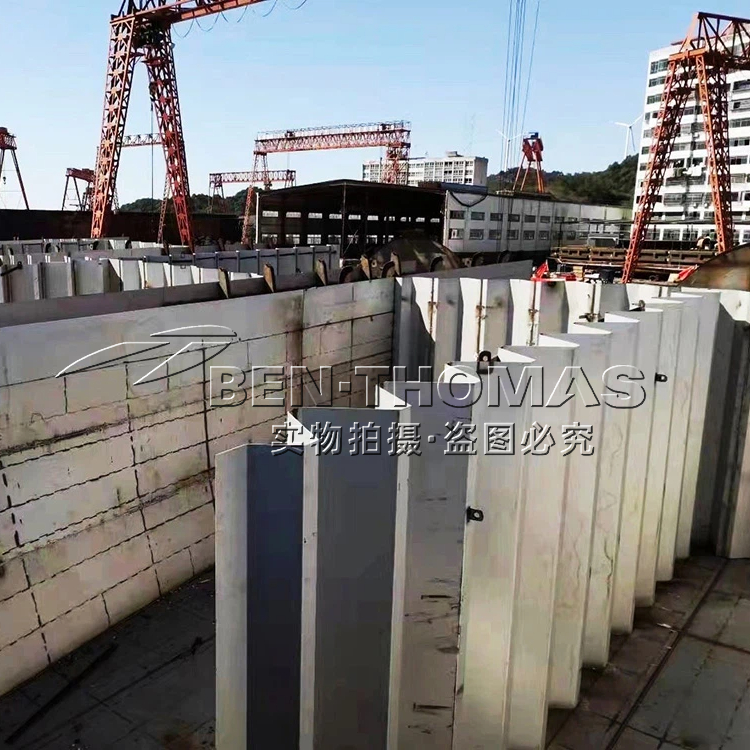 Ship hold sidewall panel production line